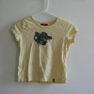 yellow vintage shoes shirt